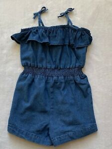 Mudpie Denim Ruffle Romper