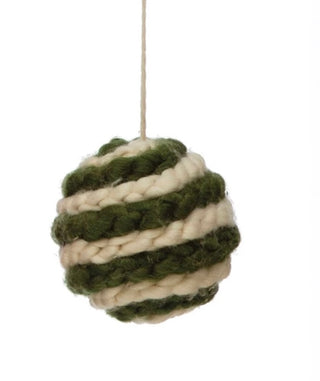 Crocheted Fabric Ball Ornament