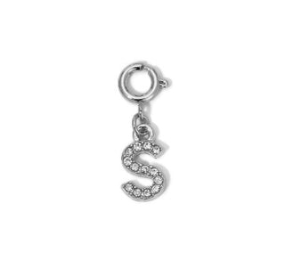 My Fun Colors Rhinestone Initial Silver S
