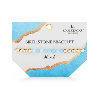 Soul Stacks Birthstone Bracelet March
