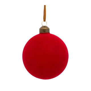 Glass Ball Ornament Red Velvet Finish
