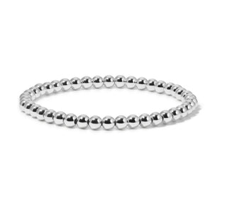 My Fun Colors Fashion Fortunes 5mm Round Silver Bead Bracelet Medium