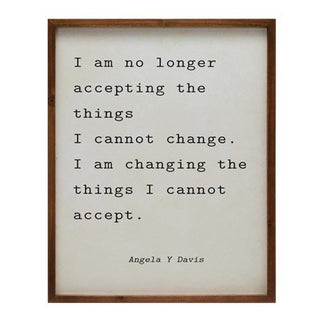 I Am No Longer Wood Framed Decor