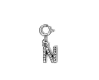 My Fun Colors Rhinestone Initial Silver N