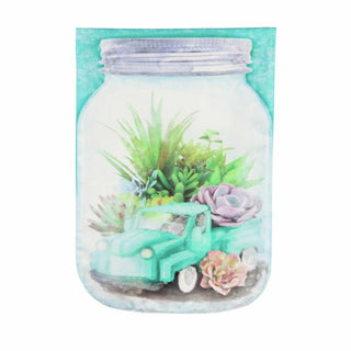 Mason Jar Truck Terrarium Garden Flag