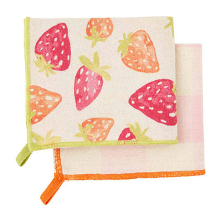 Mudpie Berry Colorful Towel Set Strawberries