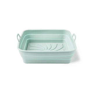 Krumbs Kitchen Square Sky Blue Collapsible Silicone Air Fryer Liner