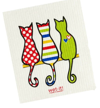Wet It! Cat Lover Swedish Dishcloth