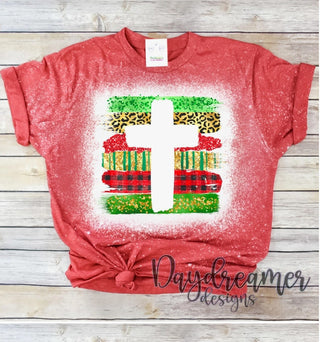 Daydreamer Designs Christmas Brushstroke Cross Tee
