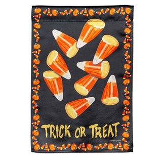 Candy Corn Greetings Garden Lustre Flag