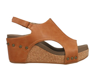 Corky's Carley Wedge in Cognac Smooth