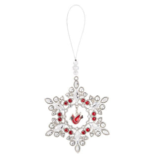 Crystal Expressions Cardinal Snowflake Ornament
