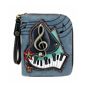 Chala 839 Zip Around Wallet Piano Indigo