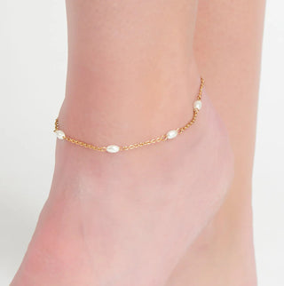 Howard's Narelle Waterproof Pearl Anklet Gold
