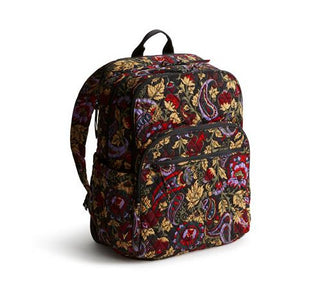 Vera Bradley Large Bancroft Backpack Midnight Garden Paisley