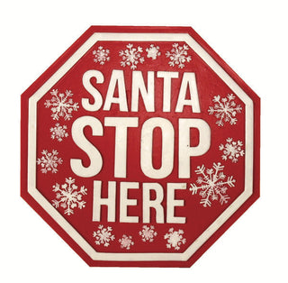 Spoontiques Santa Stop Here Garden Stone
