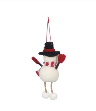 Wool Felt Snowman Ornament
