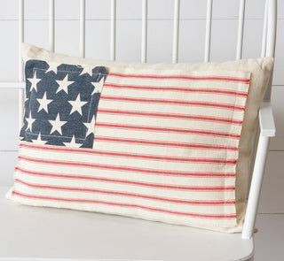 Distressed American Flag Pillow