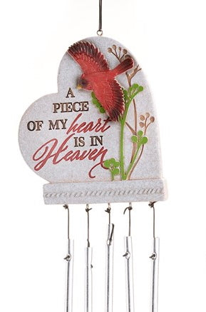 Cardinal Wind Chime w/Sentiment