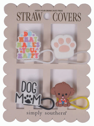 Simply Southern Straw Cover Paw Print