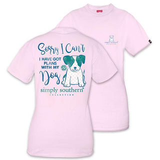 SS Sorry I Can't I Have Plans With My Dog Tee Youth Large