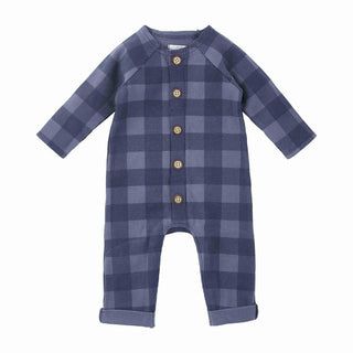 Mudpie Blue Waffle Check One Piece