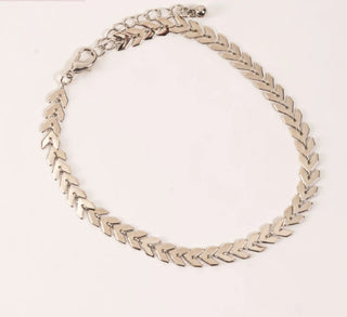 Elsie & Zoey Silver Arrow Chain Anklet