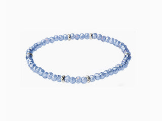 My Fun Colors Mini Crystal Bracelet Light Blue Silver Accent