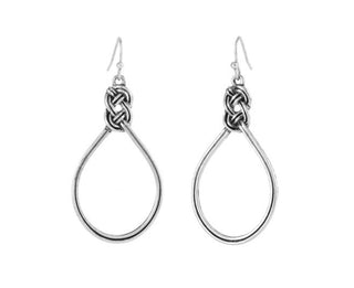 Whispers Antique Silver Knotted Tear Drop WN004030
