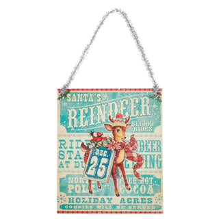 Vintage Christmas Poster Ornament