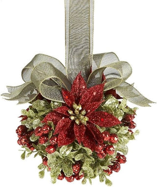 Kissing Krystal Poinsettia Door Decor Kiss Ball
