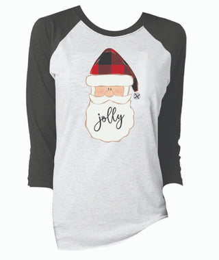 Jolly Santa 3/4 Sleeve T-Shirt