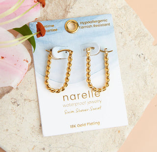 Howard's Narelle Waterproof Twisted Hoop Earrings Gold