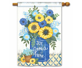 Joy Grows Here Standard House Flag