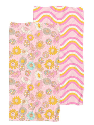 Simply Southern Quick Dry Sand Free Towel Flower Smiley