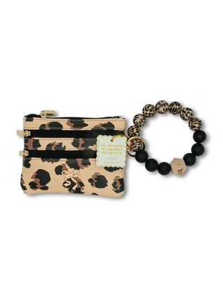 Simply Southern Bead Bangle Wallet Cream Leopard