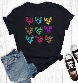Leopard Hearts Valentine's T-Shirt