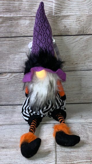 Halloween Gnome Lighted Shelf Sitter