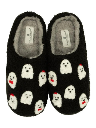 Simply Southern Fuzzy Fall Slipper Ghost Multi