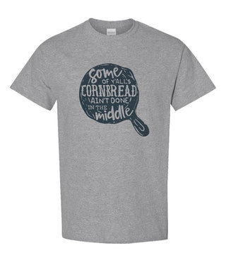 Southern Couture Soft Y'All's  Cornbread Tee Sport Grey