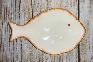 Ceramic White Fish Tray