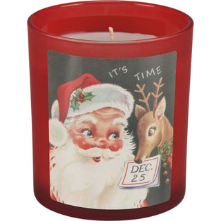 Santa’s Reindeer Evergreen Candle Style 1