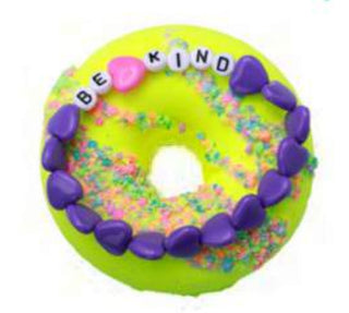 garb2art Donut Bath Bomb with Bracelet Yellow