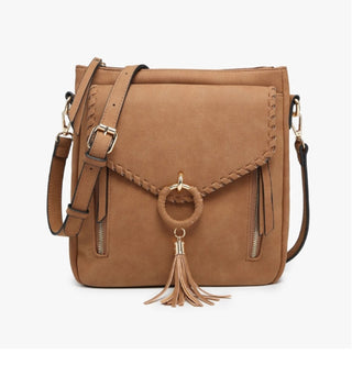 Jen & Co Layla Whipstitch Crossbody Brown M2347