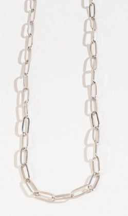 Layer Me 18 in 5mm Paperclip Chain Necklace Silver