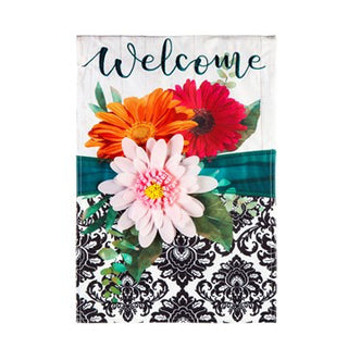 Gerbera Daisy Band Linen Garden Flag
