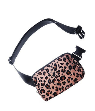 Zenana Everywhere Crossbody Fanny Pack Belt Bag Brown Leopard