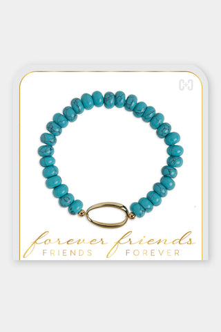 Coco+Carmen Forever Friends Stretch Bracelet Turquoise