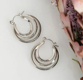 Howard's Silver Multi Hoop Earrings