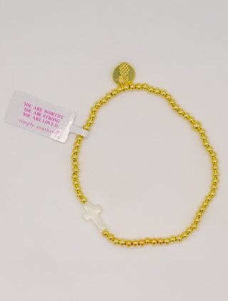 Simply Southern Gold Bracelet Pearl 12